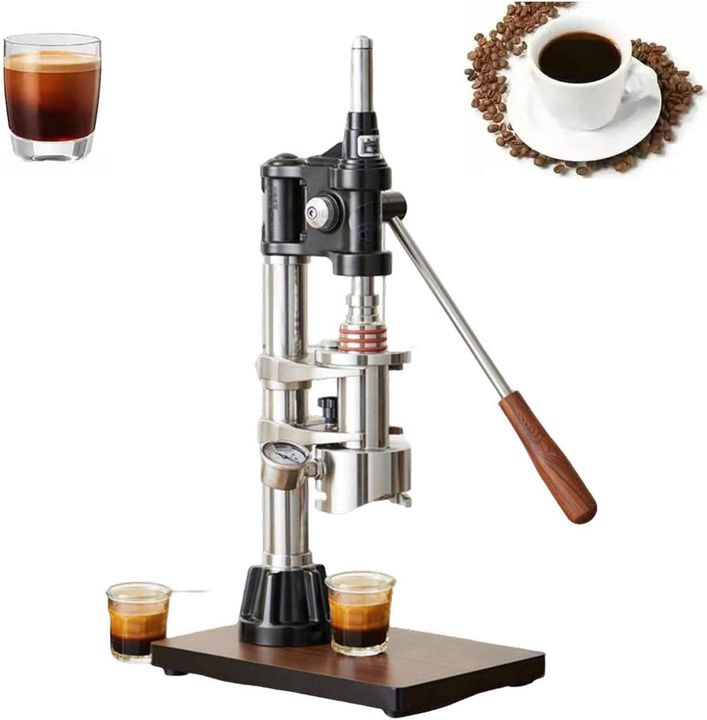 Manuelle Espressomaschine, tragbare Direkthlebel-Kaffeemaschine, Edelstahl, Handpresse, Brauer für Zuhause, Café, Büro
