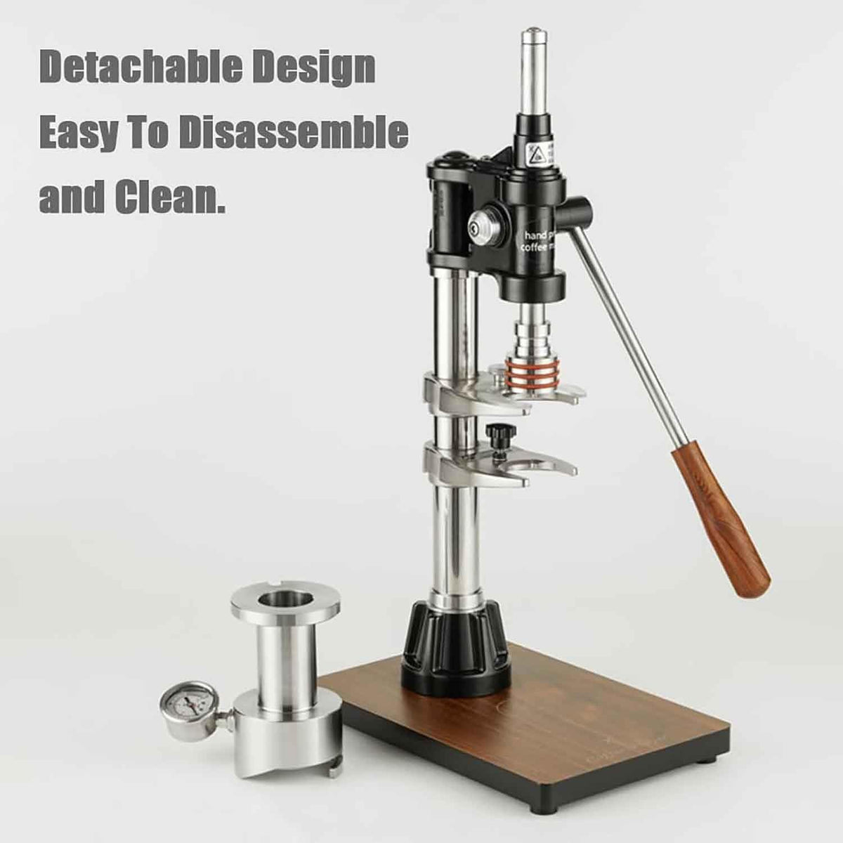 Manuelle Espressomaschine, tragbare Direkthlebel-Kaffeemaschine, Edelstahl, Handpresse, Brauer für Zuhause, Café, Büro