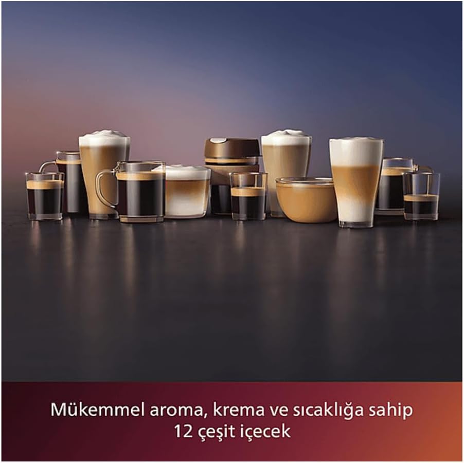 Philips Kaffeevollautomat LatteGo 5400 Serie, Schwarz, 12 Spezialitäten