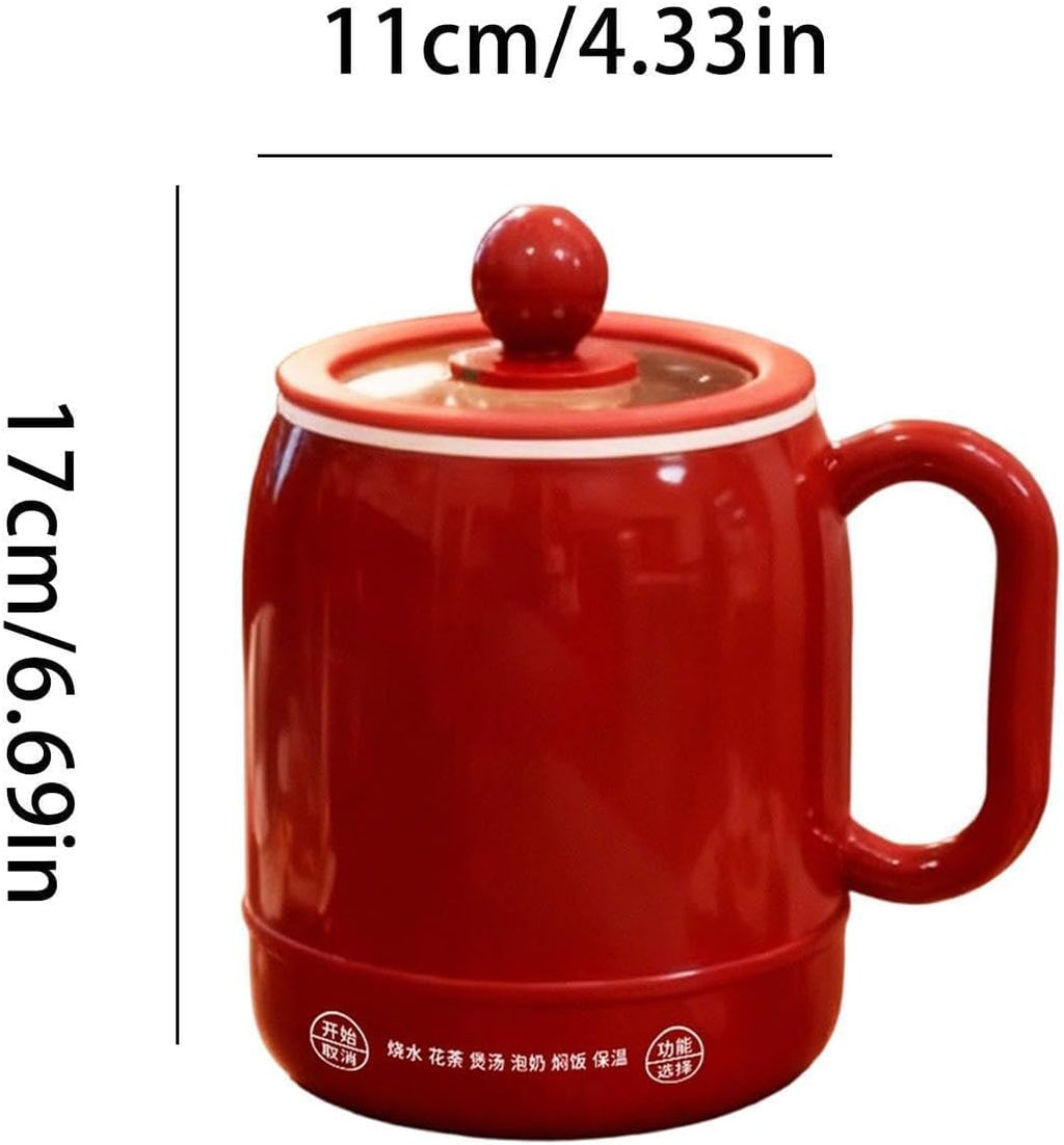 Slow Cooker 6-in-1 Elektrische Keramik-Antihaftbeschichtung, 800 ml mit ergonomischem Griff, ideal für Brei, Milch, Tee – perfekt für Zuhause, Wohnheim, Camping oder Autofahrten