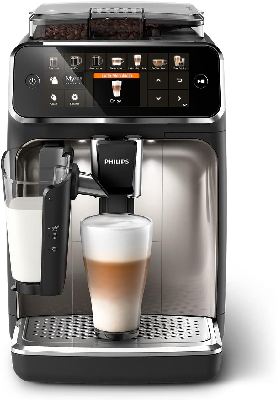 Philips Kaffeevollautomat LatteGo 5400 Serie, Chrom, 12 Spezialitäten