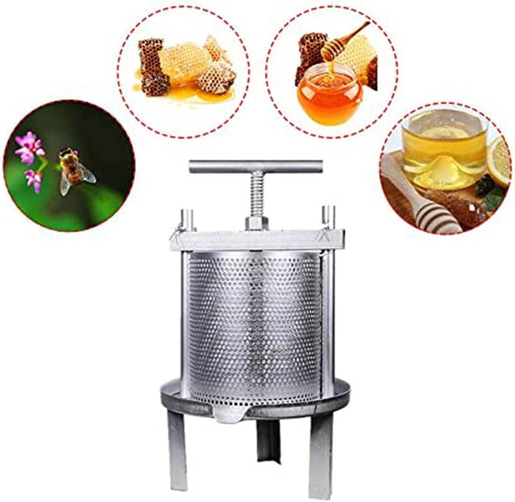 Manuelle Honigpresse aus Edelstahl mit T-förmigem Griff für Wein, Honig, Saft, Pfeffer, Öl, Obstpresse