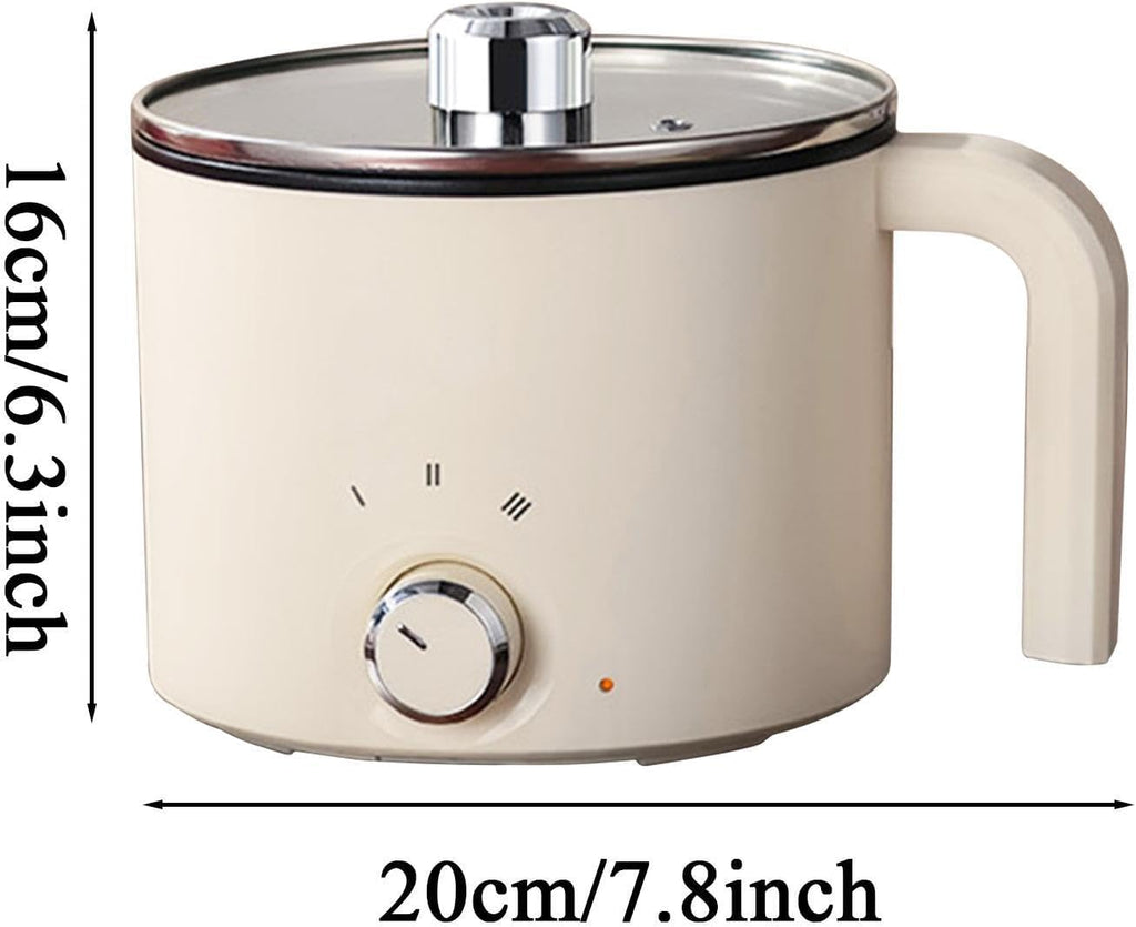 Electric Pot | 7,87 x 7,68 x 6,3 Zoll Overheat Protection Cookware | Electric Cooking Pot For Dorm - For College Students Teens Egg Pasta Soup Steak Oatmeal Apartment Dorm
