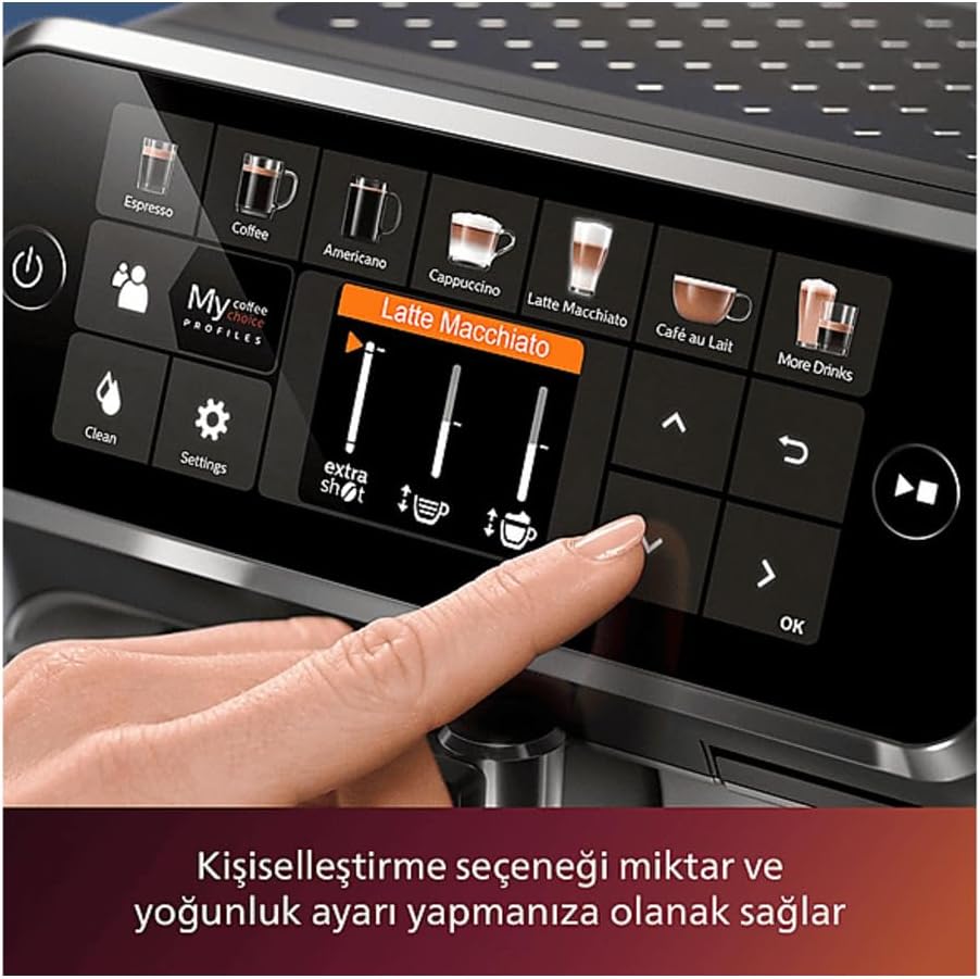 Philips Kaffeevollautomat LatteGo 5400 Serie, Schwarz, 12 Spezialitäten