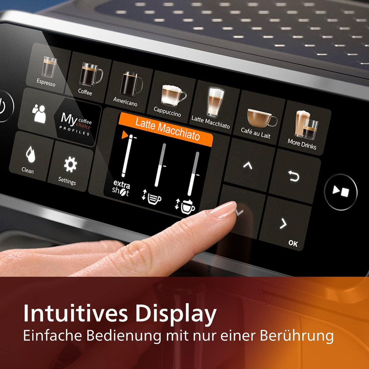 Philips Kaffeevollautomat LatteGo 5400 Serie, Chrom, 12 Spezialitäten