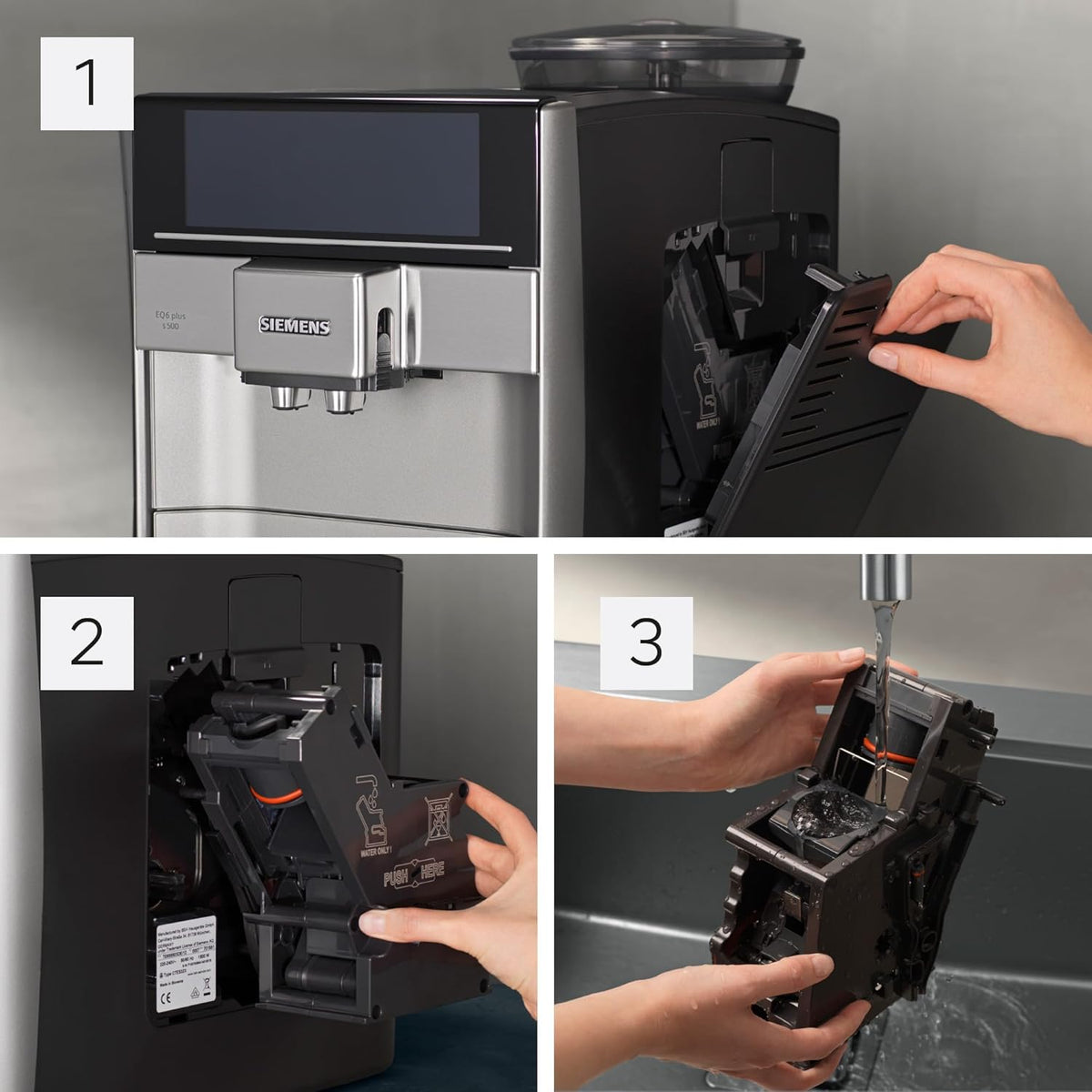 Siemens Kaffeevollautomat EQ6 plus s300, 11 Getränke, TE653501DE, Silber