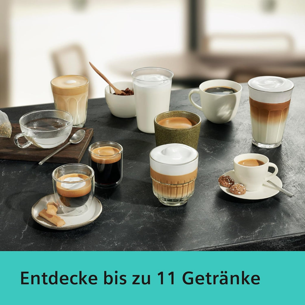 Siemens Kaffeevollautomat EQ6 plus s300, 11 Getränke, TE653501DE, Silber