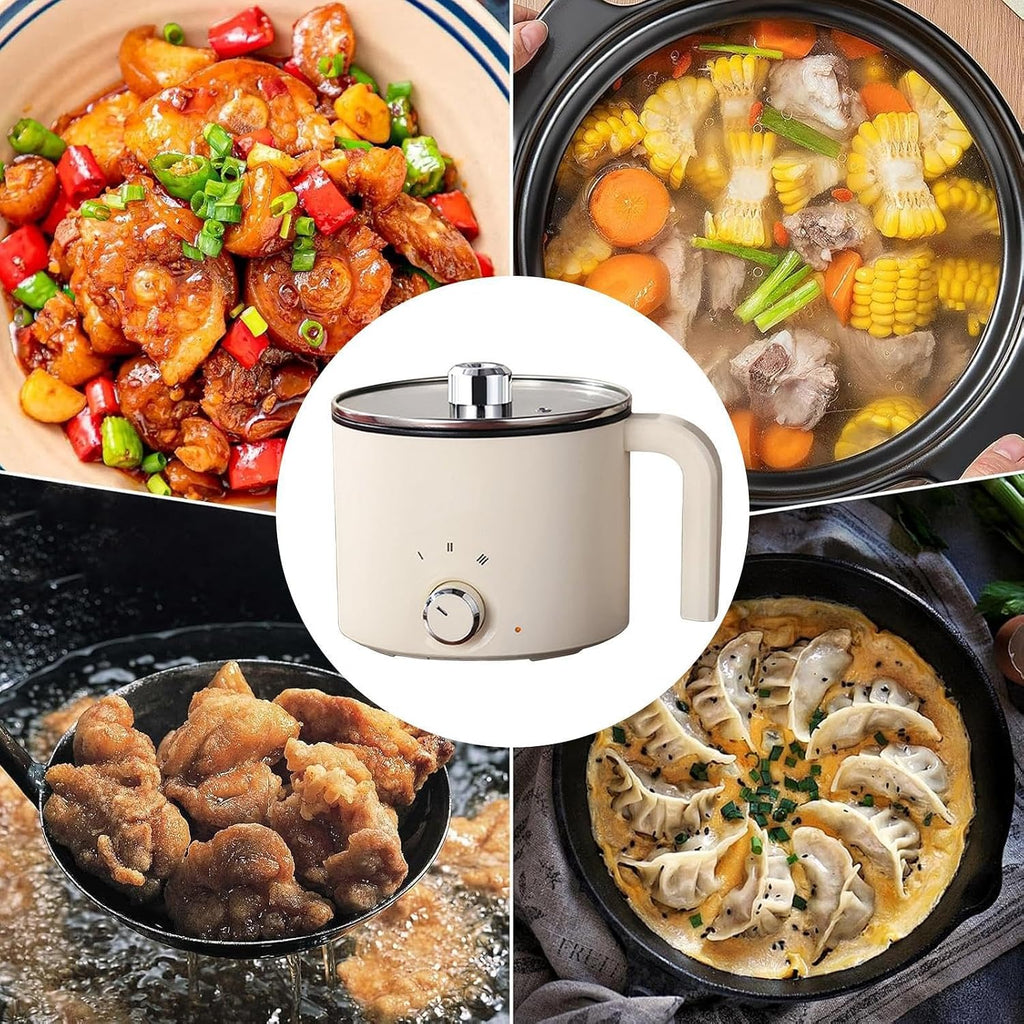 Electric Pot | 7,87 x 7,68 x 6,3 Zoll Overheat Protection Cookware | Electric Cooking Pot For Dorm - For College Students Teens Egg Pasta Soup Steak Oatmeal Apartment Dorm